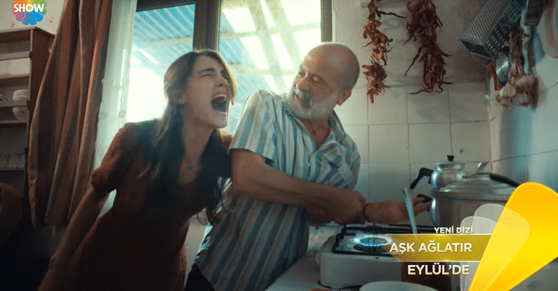 Aşk Ağlatır dizisinin tanıtımı kadına şiddet konusunda büyük tepki çekti!