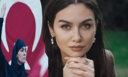 Birce Akalay'ın "miting" sahnesi sete damgasını vurdu!