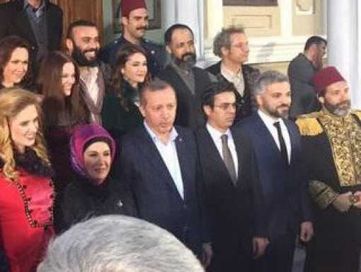Cumhurbaşkanı Erdoğan Filinta'nın setini ziyaret etti