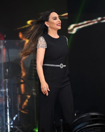 Ebru Gündeş sahnede eşine gönderme yaptı