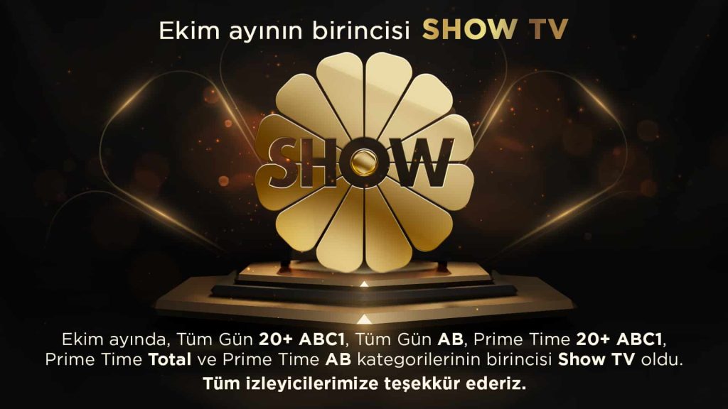 Ekim ayında en çok izlenilen kanal yine Show TV oldu!