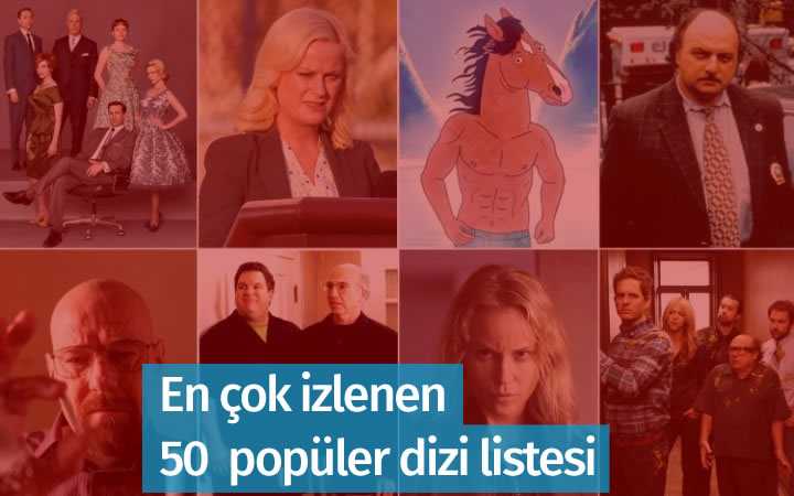 En çok izlenen 50 popüler dizi