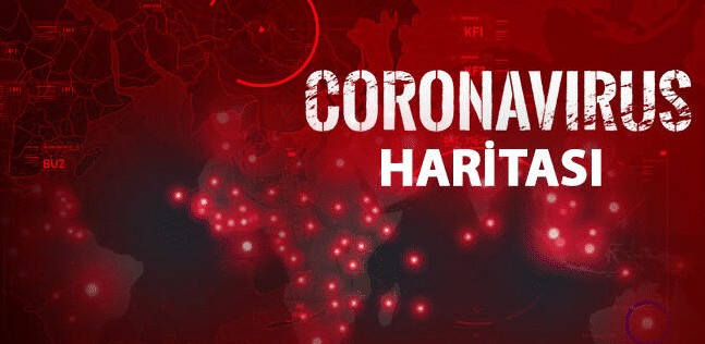 Koronavirüs haritası merak uyandırıyor! İşte o harita! Koronavirüs haritası merak uyandırıyor! İşte o harita!
