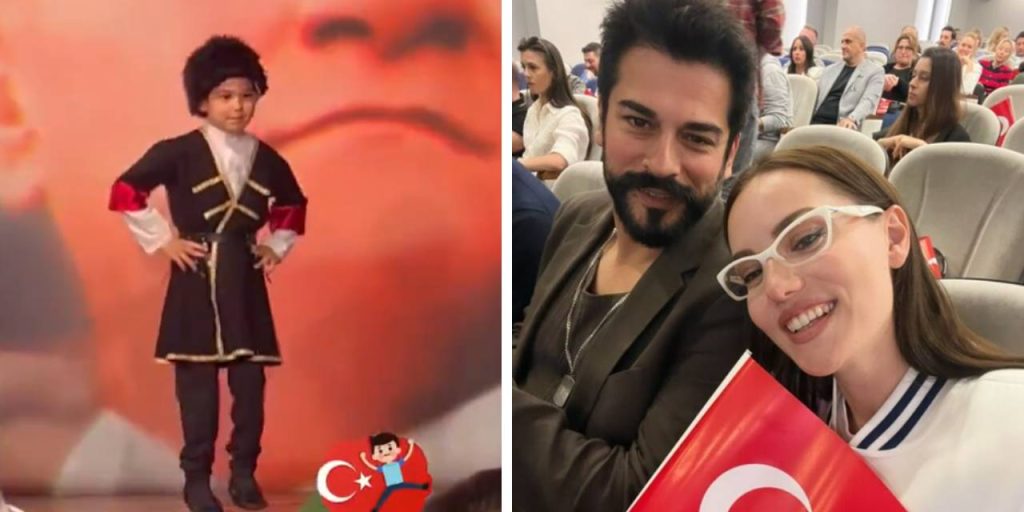 Özçivit çifti oğullarının gösterisinde!