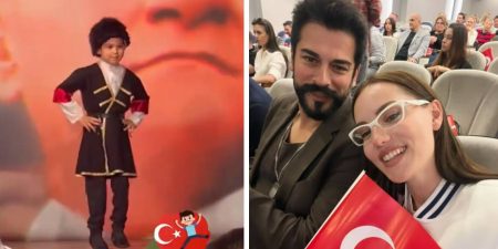 Özçivit çifti oğullarının gösterisinde!