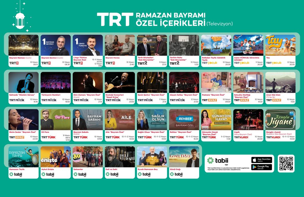 TRT’de bayram coşkusu yaşanacak