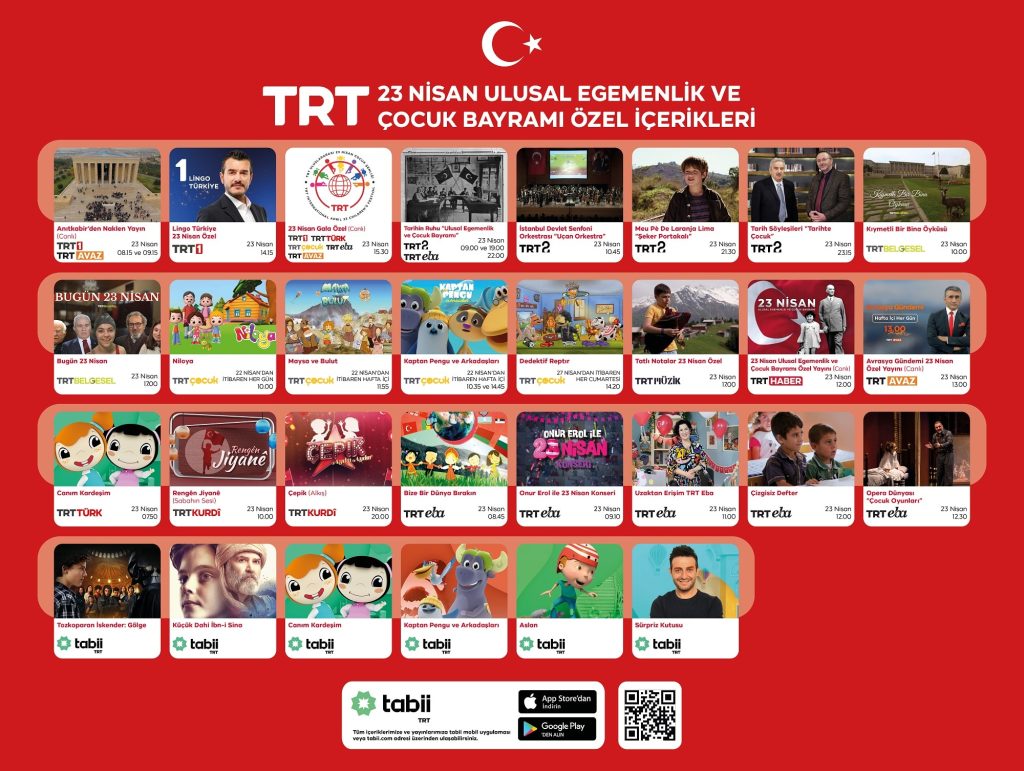 TRT’den 23 Nisan'a özel yayınlar!