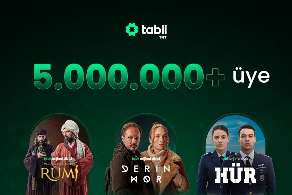 TRT’nin dijital platformu tabii’den büyük başarı: 1 yılda 5 milyon aboneyi aştı!