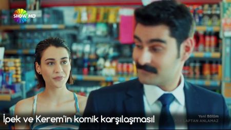 İpek ve Kerem'in komik karşılaşması!